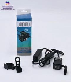 Interruptor de botón de Encendido y Apagado Para Motocicleta 2 Puertos USB