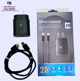 Cargador Carga Rápida QC30 25W Tipo C a Tipo C