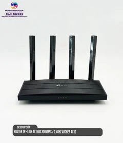Router TP - Link AX1500 300MBPS/2.4 GHZ Archer AX12