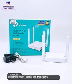 Router TP LINK 300 ambos 2.4 GHZ Dual Band Archer C24 AC750