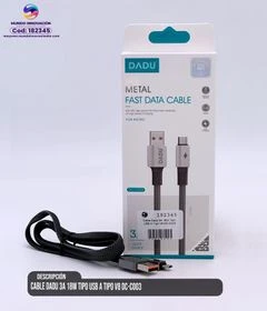 Cable DADU 3A 18W TIPO USB a TIPO V8 DC C003