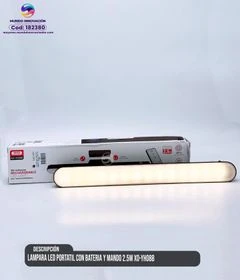 Lámpara Led Portátil con Batería y Mando 2.5W