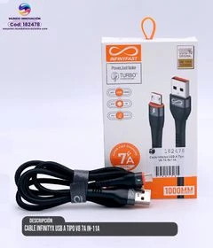 Cable Infinityx USB a Tipo V8 7A IN-11A