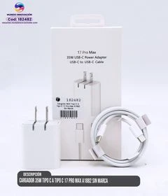 Cargador 35W Tipo C a Tipo C 17 Pro Max Sin Marca