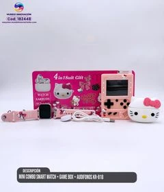 Mini Combo Smart Watch + Game Box + Audífonos KR-818