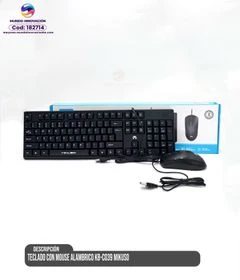Teclado con Mouse Alámbrico KB-C039 Mikuso