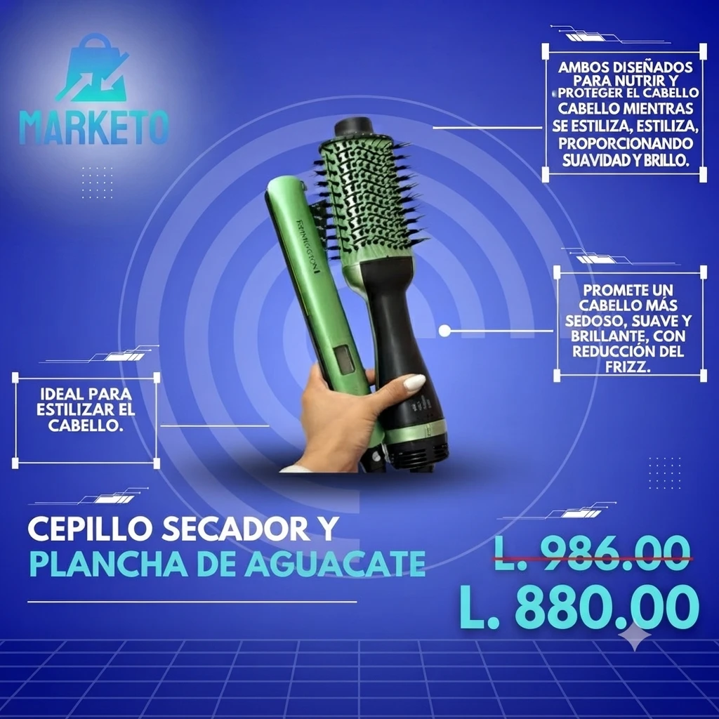 CEPILLO SECADOR Y PLANCHA
