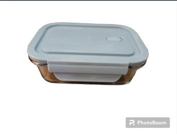 PANA DE VIDRIO MEDIANAS TRANSPARENTE 2 NIVELES ALMUERZO