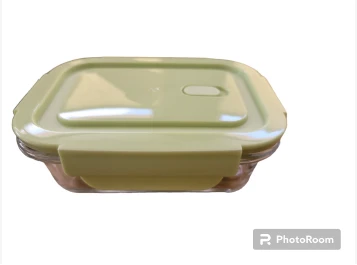 PANA DE VIDRIO PEQUEÑA TRANSPARENTE 1 NIVEL ALMUERZO
