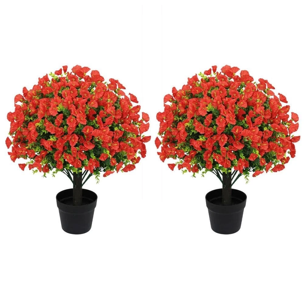 PLANTA ARTIFICIAL DE PLASTICO COLOR ROJA