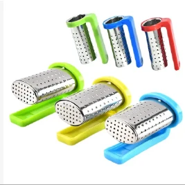 COLADOR DE TE DE PLASTICO Y METAL