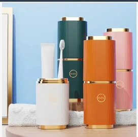 PORTACEPILLOS COLORES CON DORADO DE PLASTICO