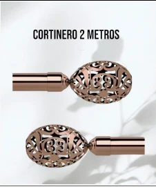 CORTINERO COLOCHOS DE HIERRO EXTENSIBLE 25/28MM, 1-2M