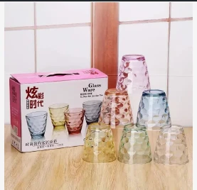 JUEGO DE VASOS DE VIDRIO DE 6 PIEZAS