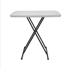 MESA PLEGALE BLANCA DE PLASTICO Y METAL