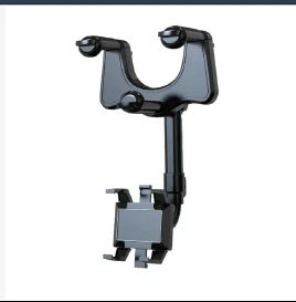 SOPORTE DE PLASTICO PARA TELEFONO EN ESPEJO RETROVISAR DE AUTO