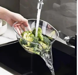CESTA DE DRENAJE DE PLASTICO COLADOR DE LAVADO DE FRUTAS Y VERDURAS