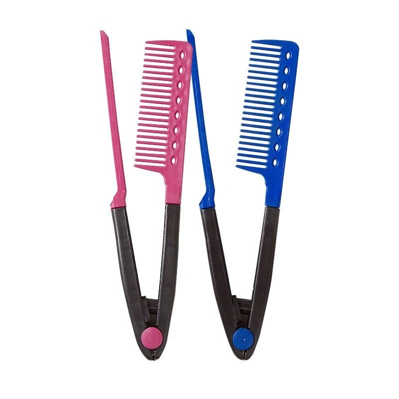 PEINE EN FORMA DE V PARA ALISADO DE PELO DE PLASTICO