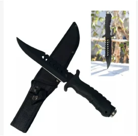 CUCHILLO HOJA DENTADA CON FUNDA DE NAILON PARA CAMPING