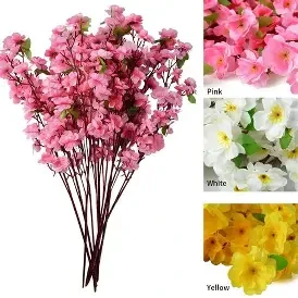 FLORES ARTIFICIALES DECORATIVAS EN RAMAS DE PLASTICO