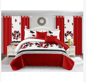 CAMERA MATRIMONIAL PLUS 200X240CM 2 FORROS DE ALMOHADA Y 2 CORTINAS